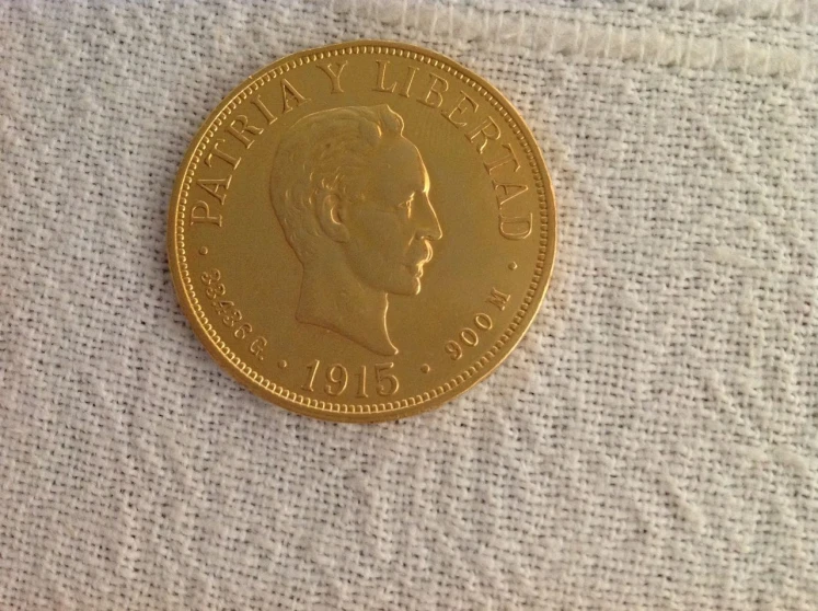 Moneda de oro cubana 1915