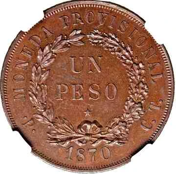 Peso cubano 1870