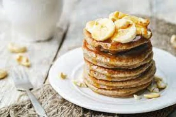 Pancake de bananas saludable para el desayuno.